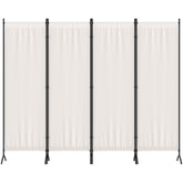 Morngardo Upgraded Room Divider Folding Privacy Screens 4 Panel Partitions 88" Wall Dividers Portable Separating for Home Office Bedroom Dorm Decor